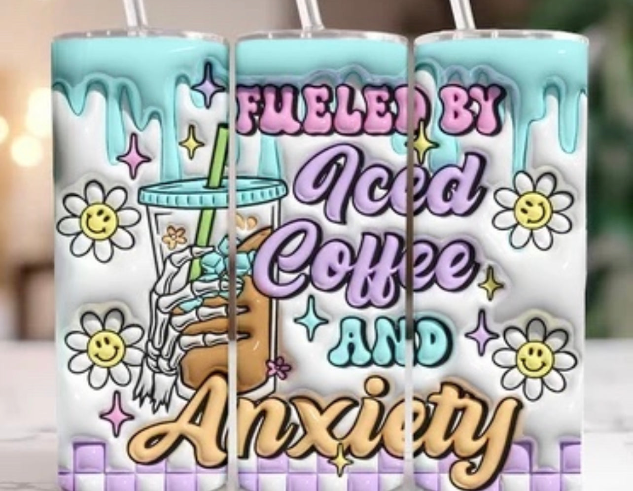 Field by iced coffee and anxiety Tumbler