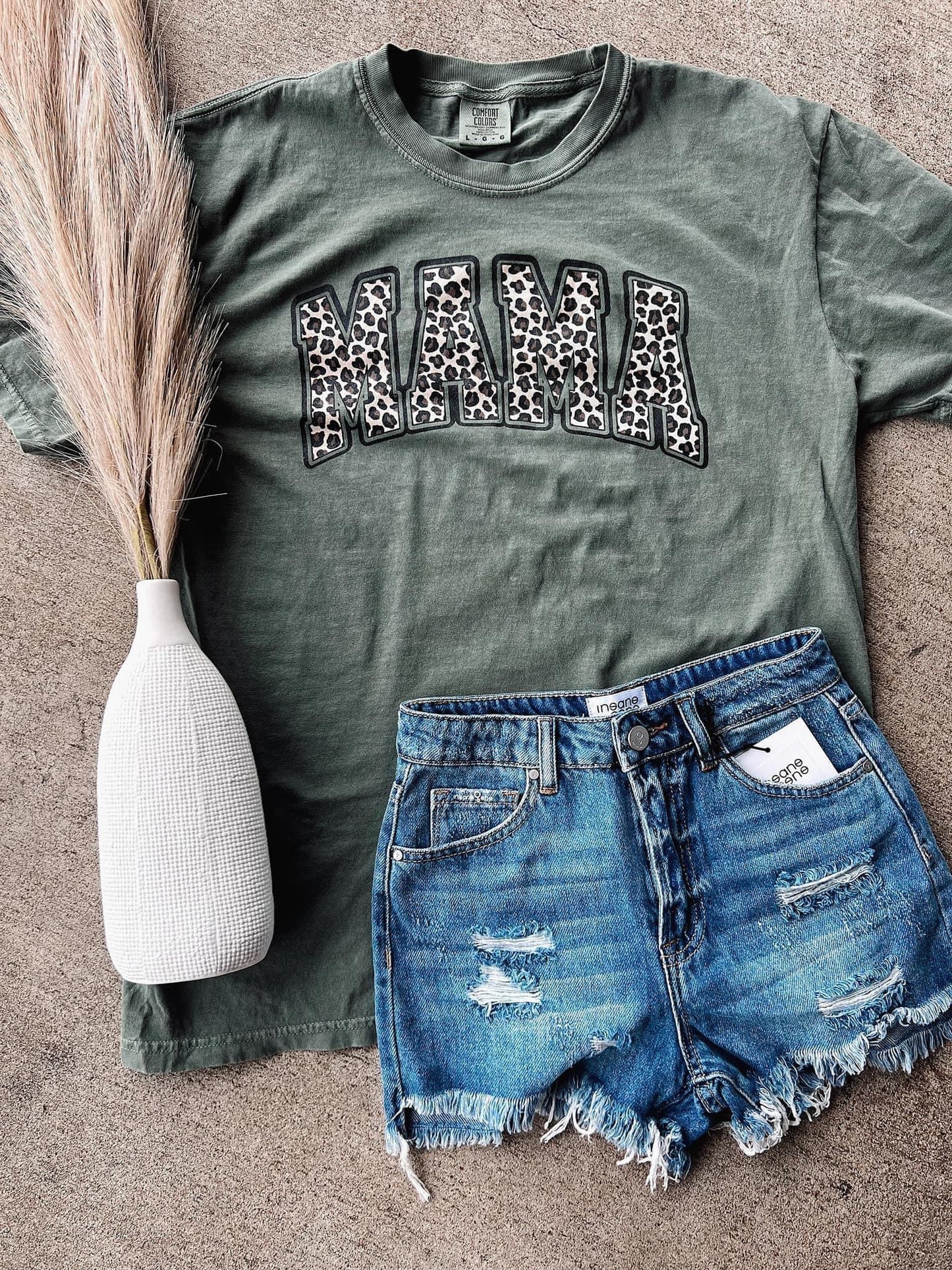 Leopard Mama Comfort Color Tshirt