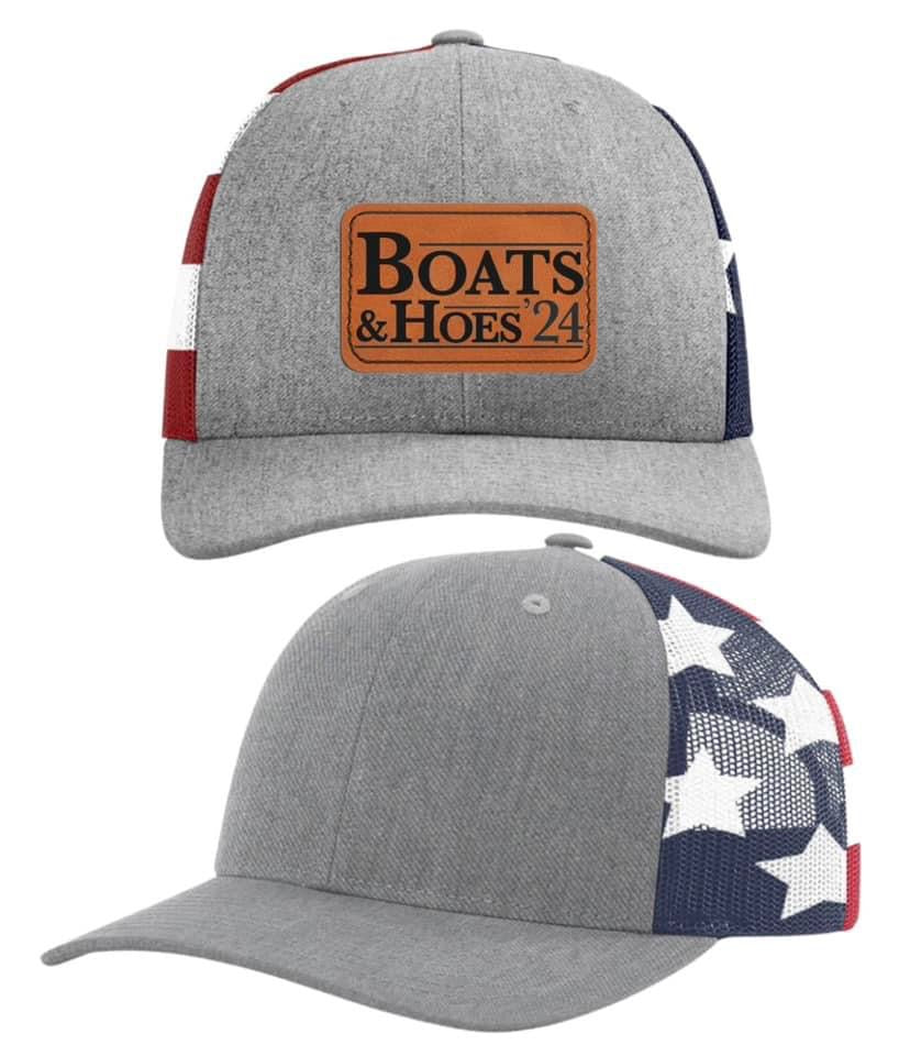 Boats and Hoes Leather Patch Hat