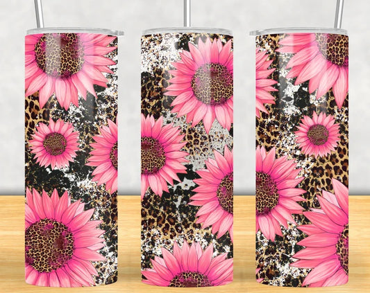 Leopard flower Tumbler