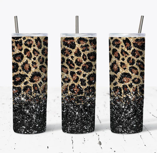 Leopard Sparkly Tumbler