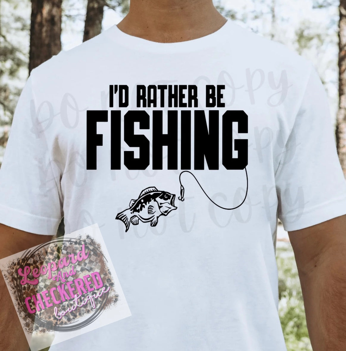I’d rather be fishing Mens T-shirt
